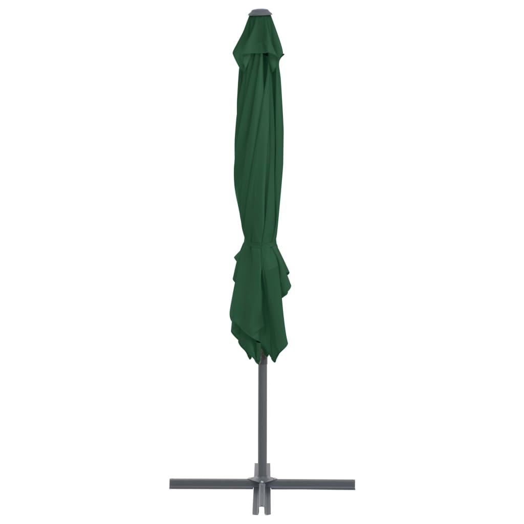 Umbrelă de exterior cu bază portabilă, verde