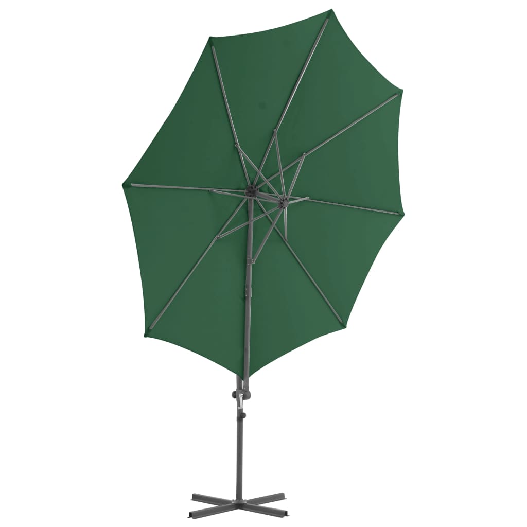 Umbrelă de exterior cu bază portabilă, verde