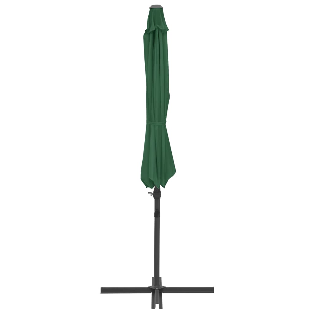 Umbrelă de exterior cu bază portabilă, verde