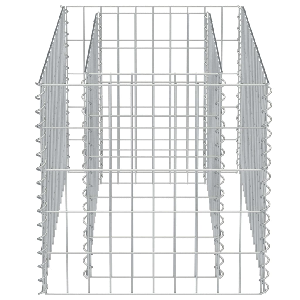 Jardinieră gabion, oțel galvanizat, 90 x 50 x 50 cm