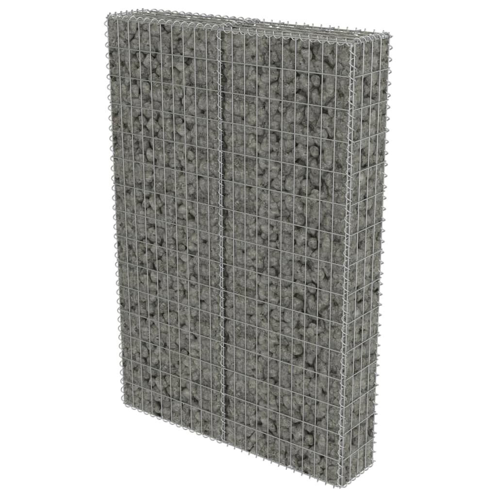 Perete gabion cu capace, 100 x 20 x 150 cm, oțel galvanizat