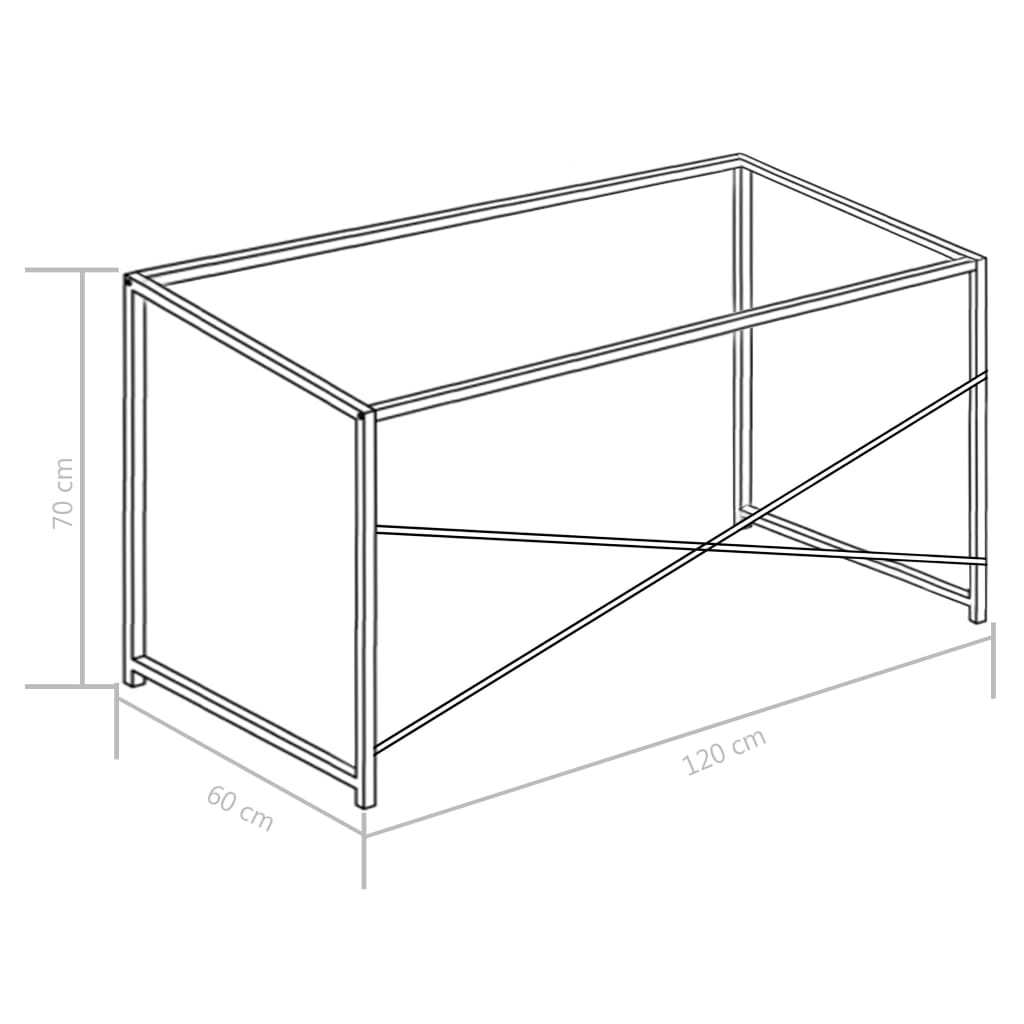 Birou de calculator, alb și stejar, 120 x 60 x 70 cm