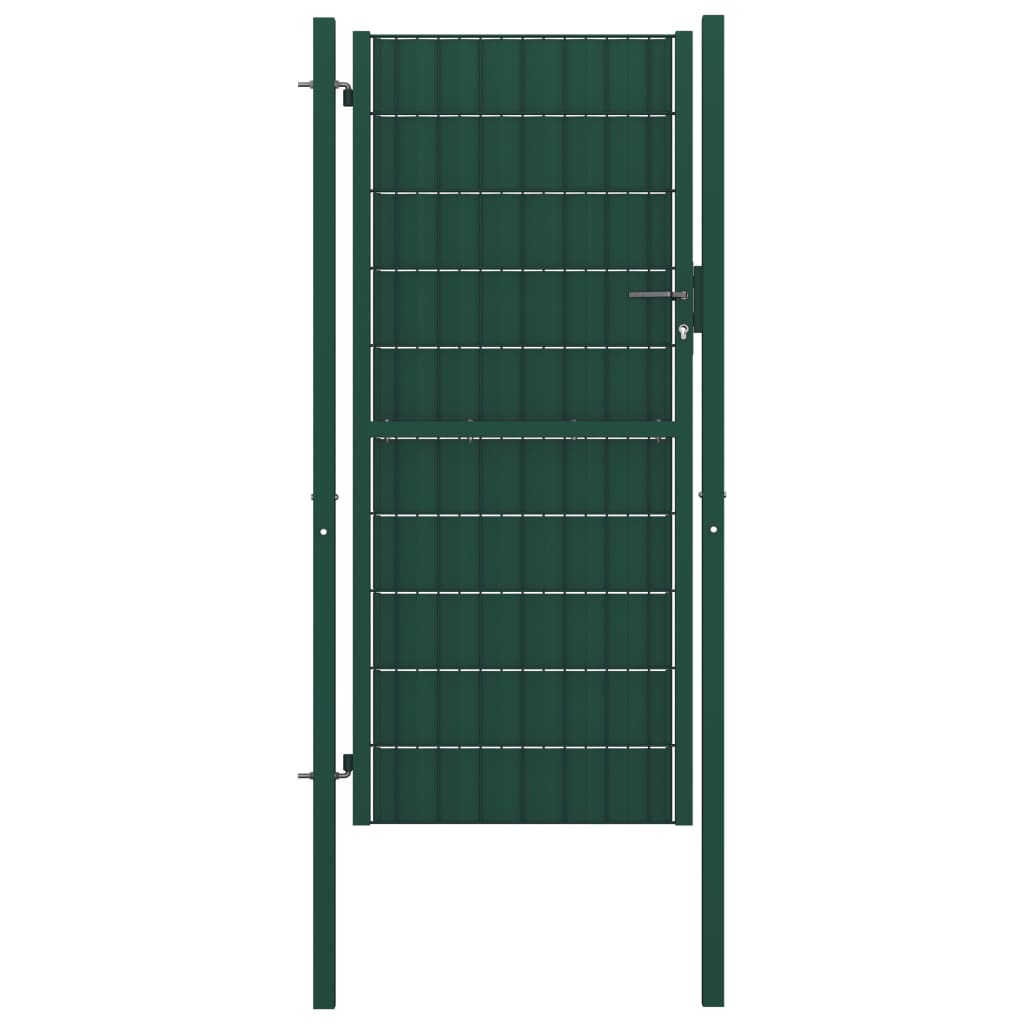 Poartă de gard, verde, 100 x 204 cm, oțel