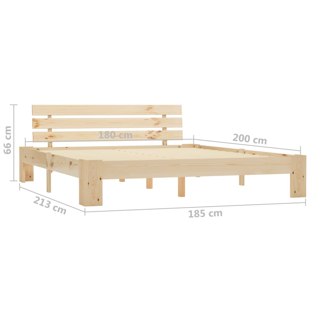 Cadru de pat, 180 x 200 cm, lemn masiv de pin