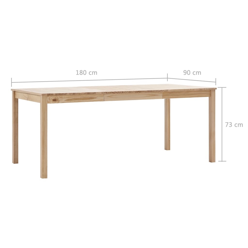 Set mobilier de bucătărie, 9 piese, lemn de pin