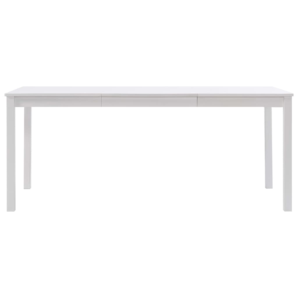 Masă de bucătărie, alb, 180 x 90 x 73 cm, lemn de pin