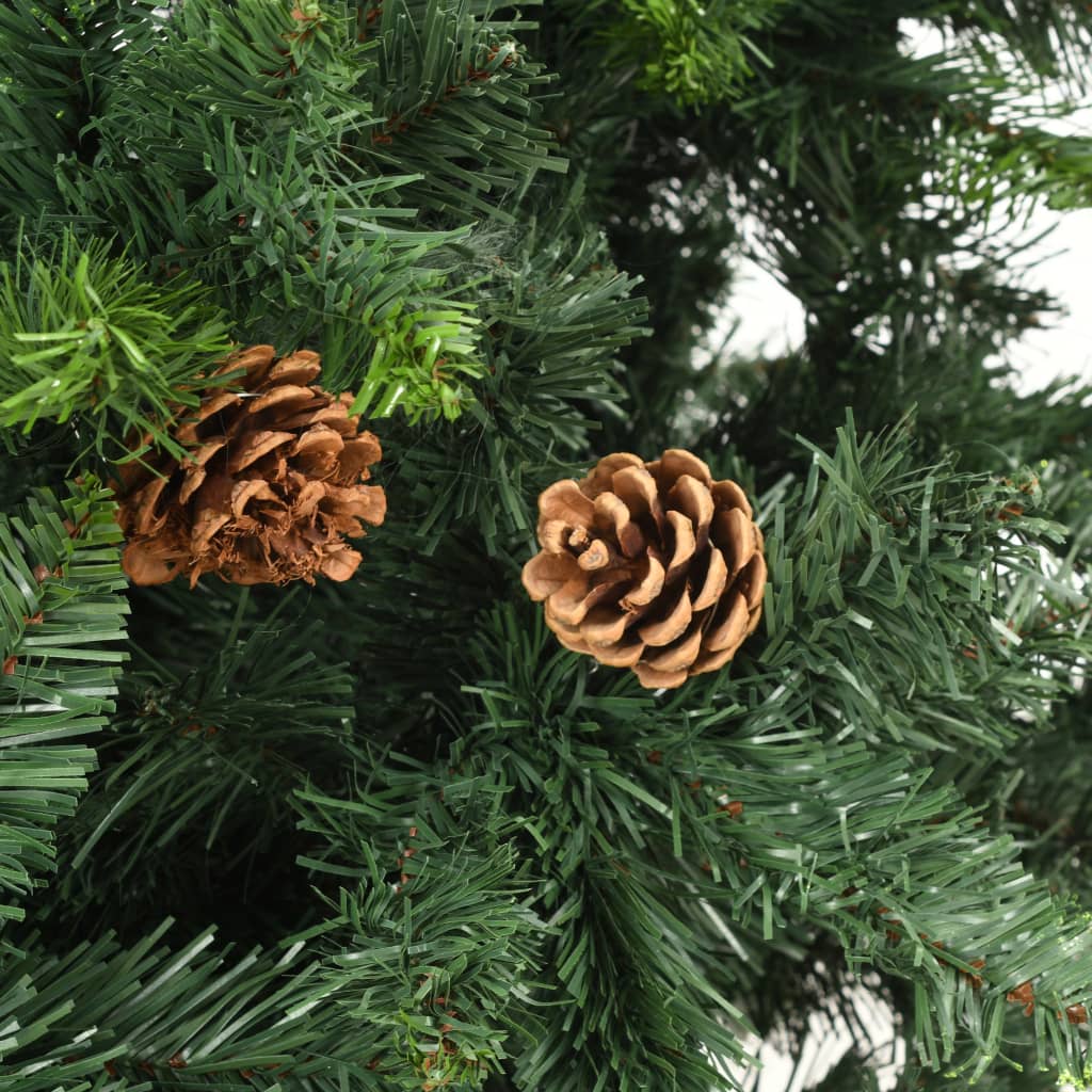 Brad de Crăciun artificial cu conuri de pin, verde, 180 cm