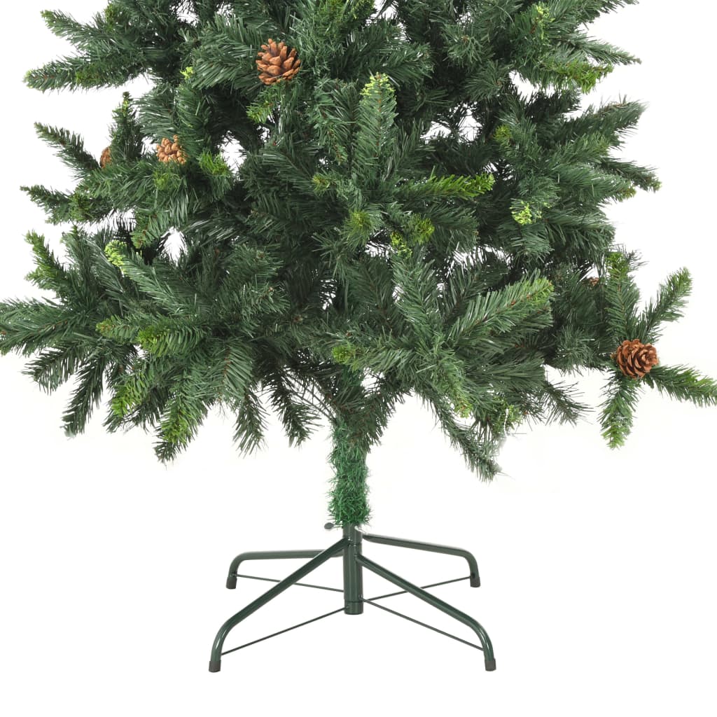 Brad de Crăciun artificial cu conuri de pin, verde, 180 cm