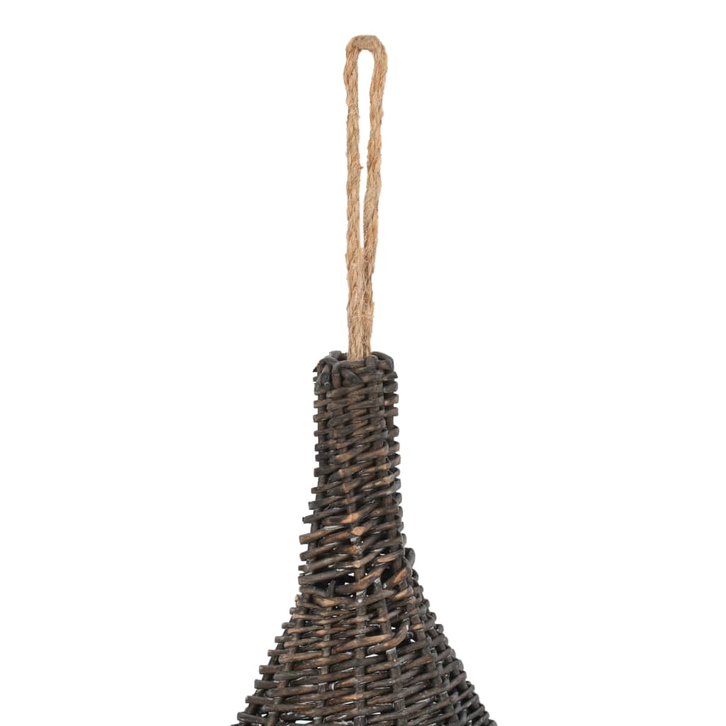 Casă de pisici cu pernă, gri, 40x60 cm, salcie naturală, teepee