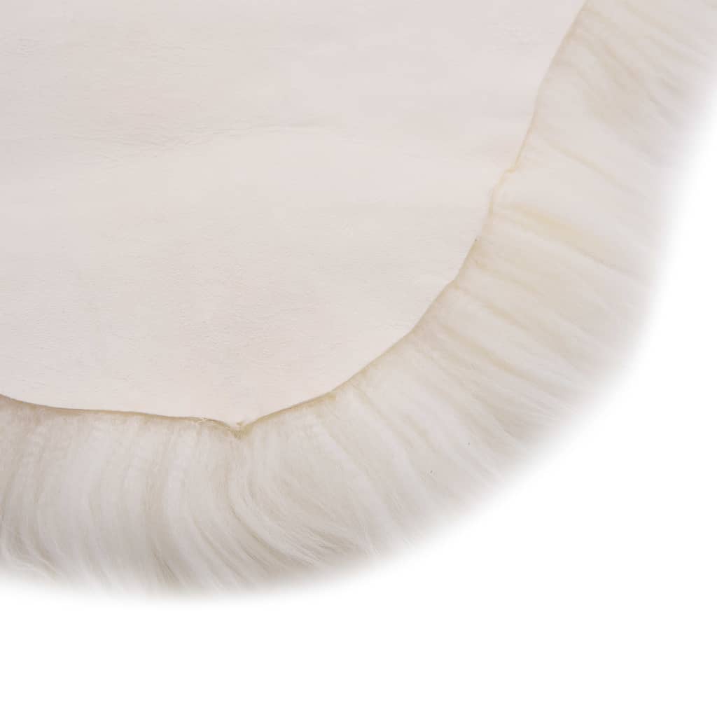 Covor din blană de oaie, alb, 60 x 180 cm