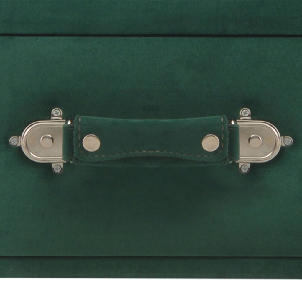Banchetă cu sertare, verde, 80 cm, catifea