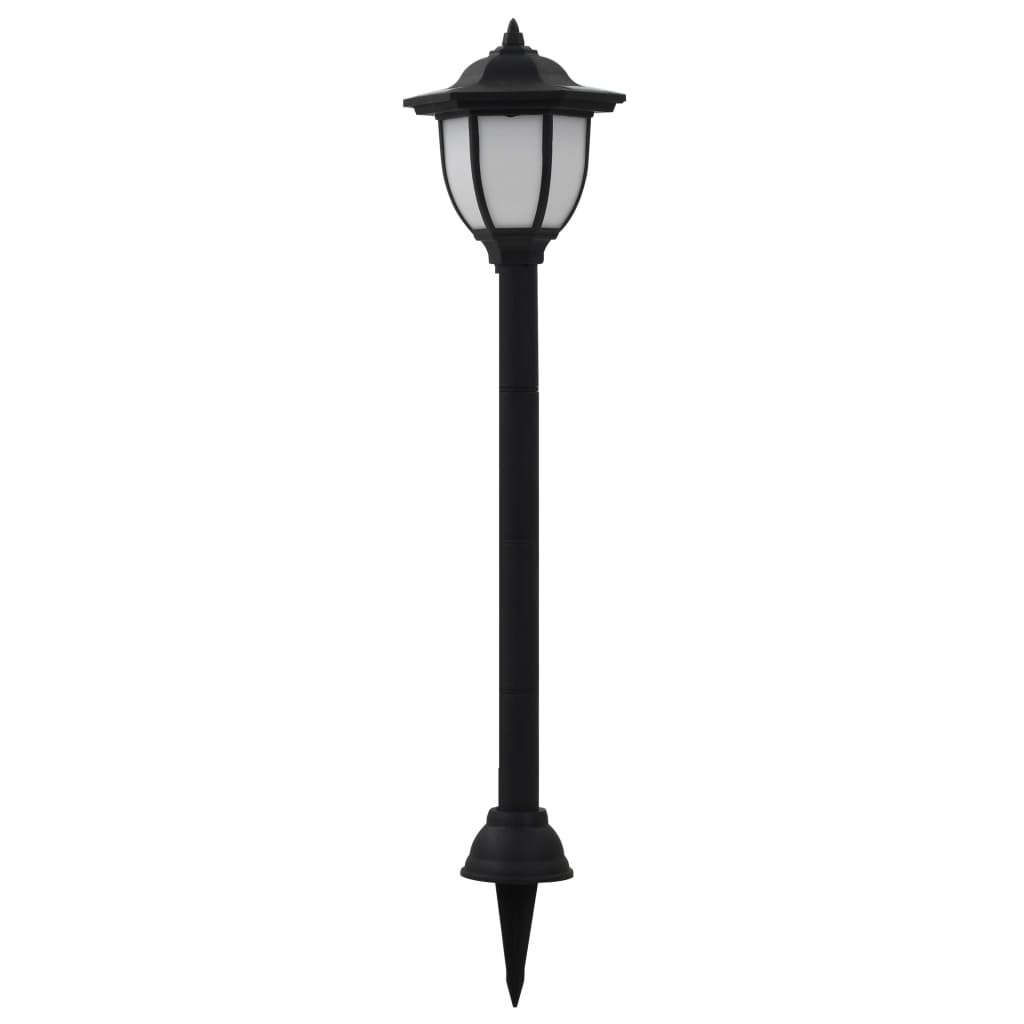 Lămpi solare de exterior cu LED, 6 buc., negru