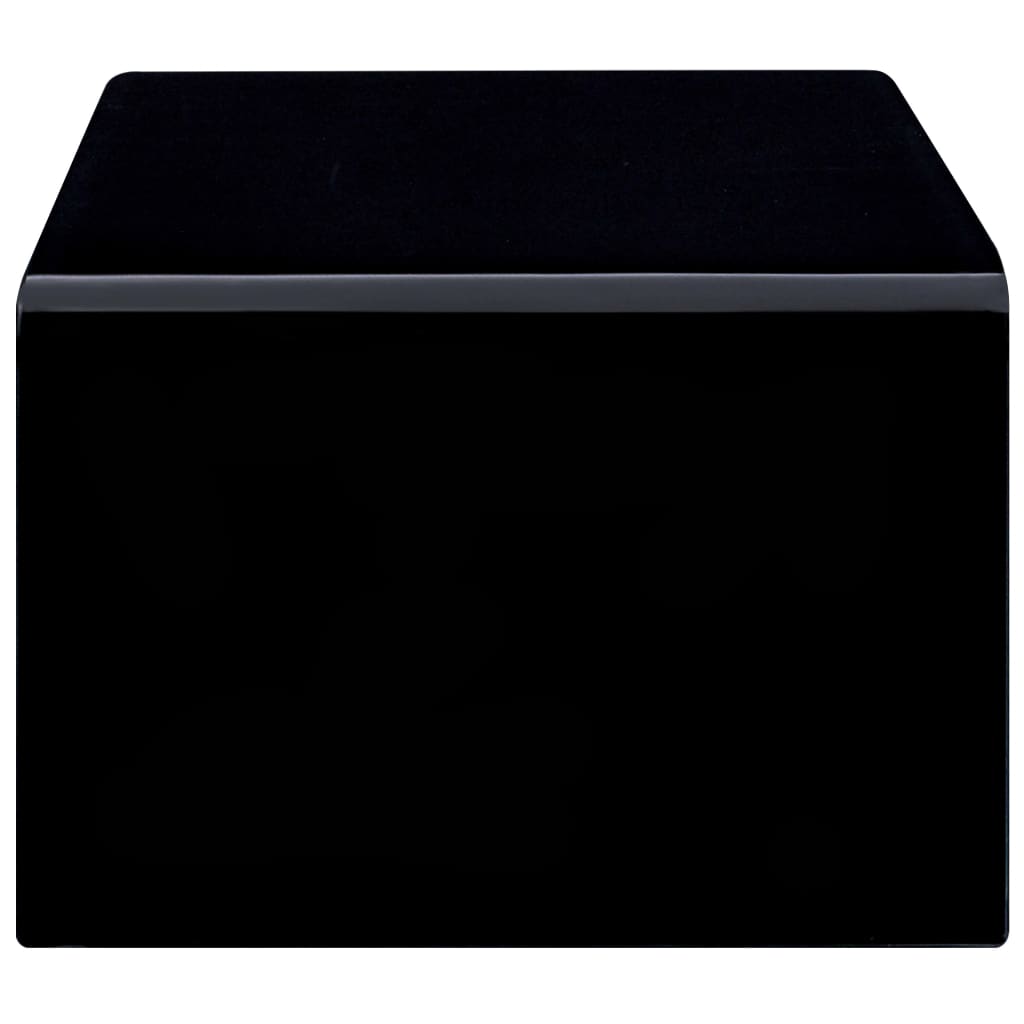 Măsuță de cafea, negru, 98 x 45 x 31 cm, sticlă securizată