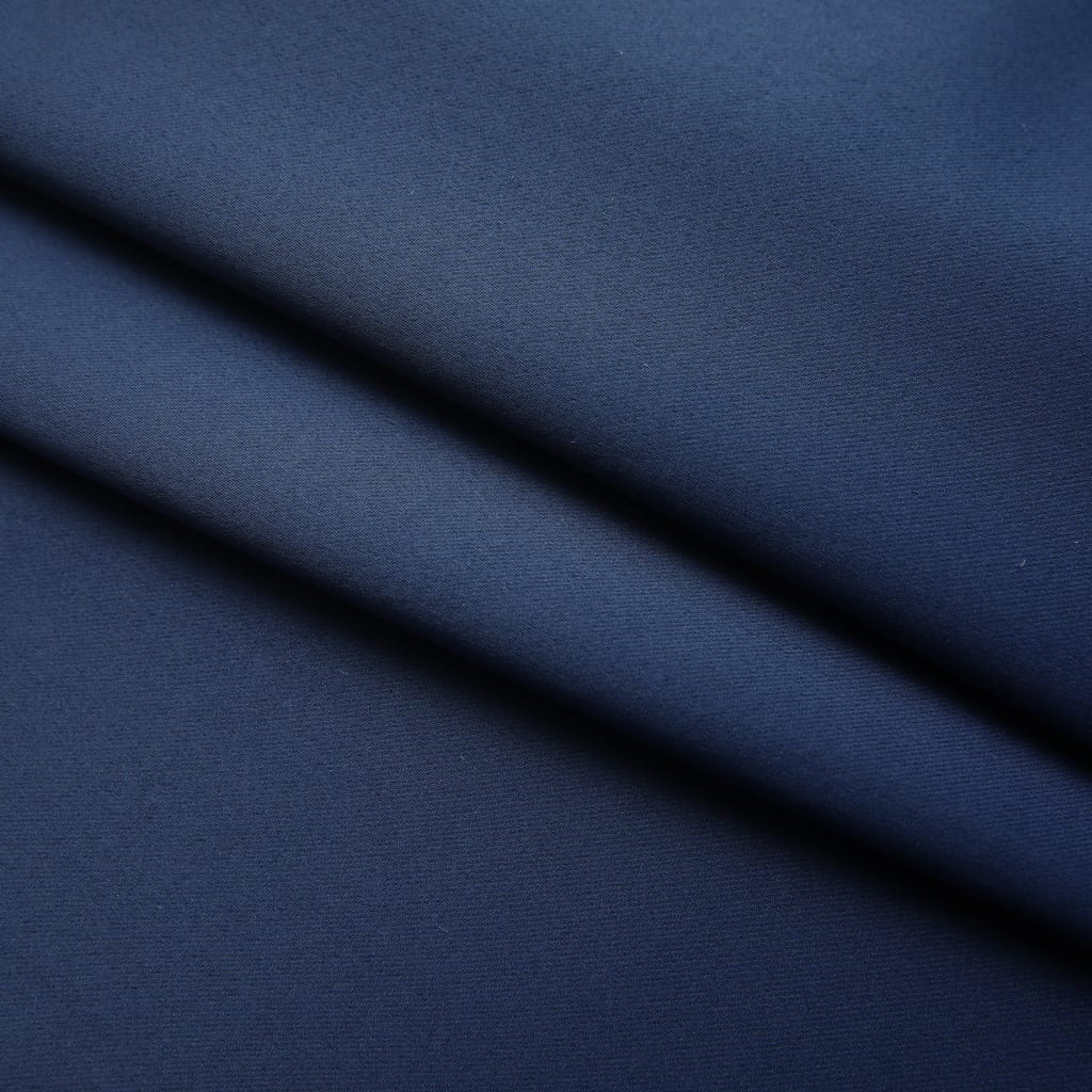 Draperii opace cu cârlige, 2 buc., albastru, 140 x 175 cm