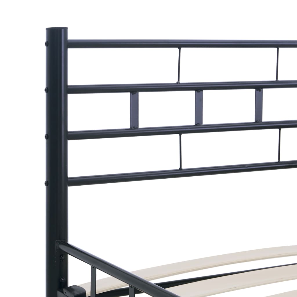 Cadru de pat, negru, 120 x 200 cm, oțel