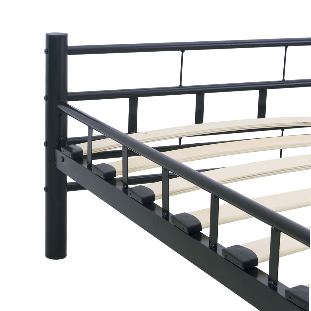 Cadru de pat, negru, 160 x 200 cm, oțel