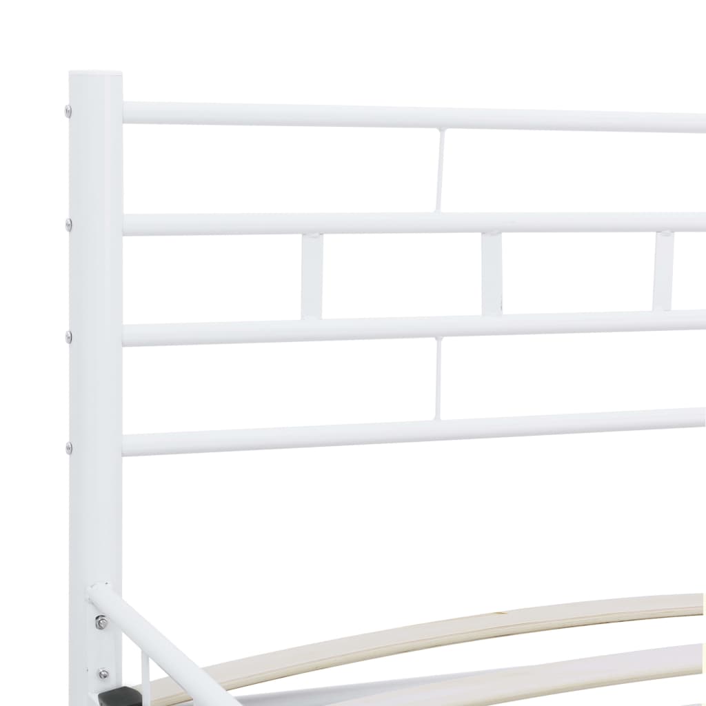 Cadru de pat, alb, 200 x 200 cm, metal