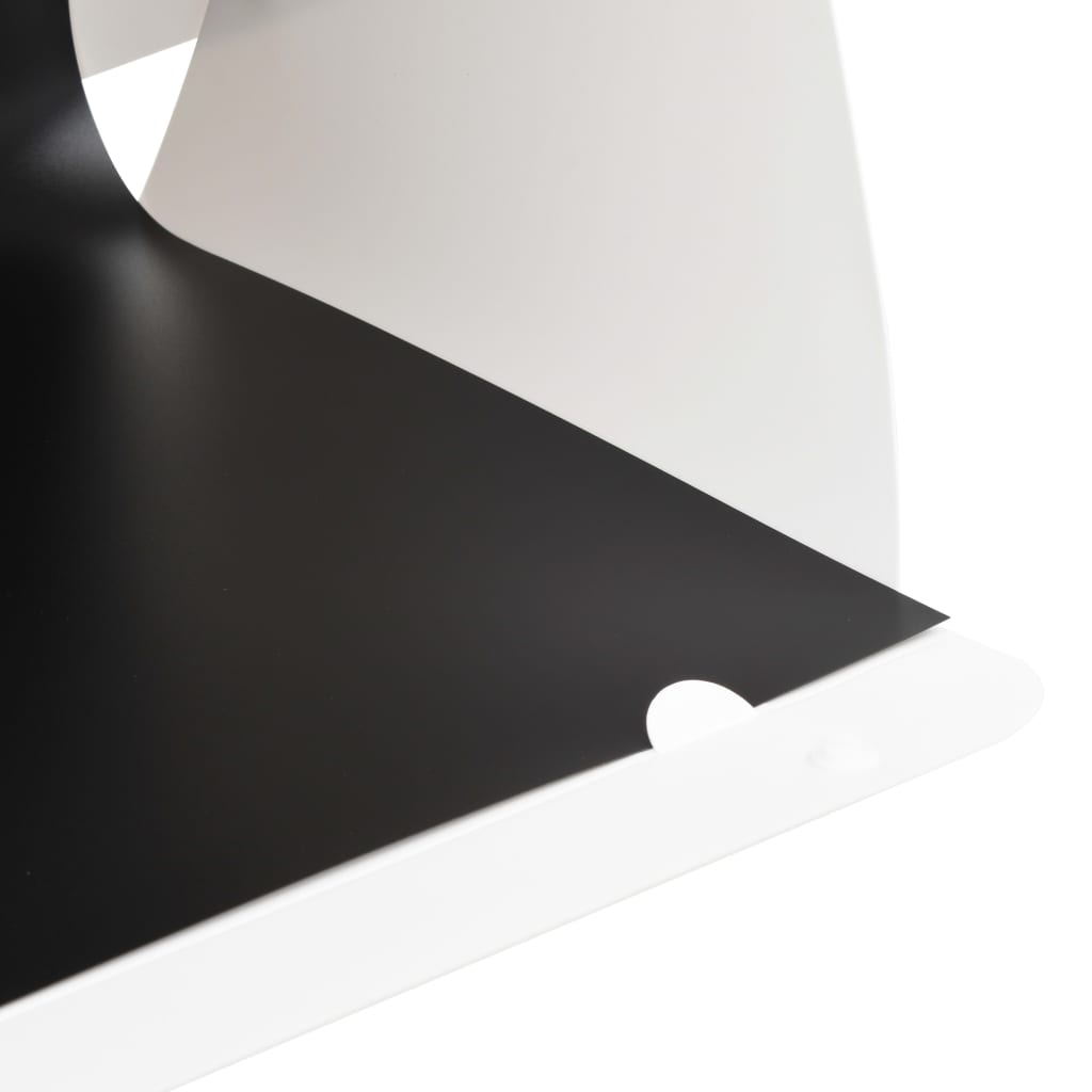 Cort foto cu LED-uri pliabil, alb, 40 x 34 x 37 cm, plastic