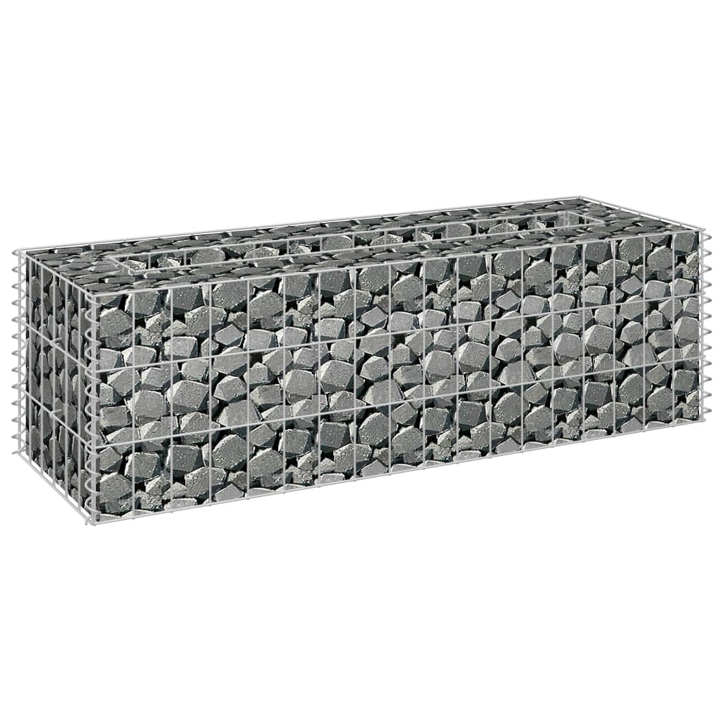 Jardinieră gabion, 90 x 30 x 30 cm, oțel galvanizat