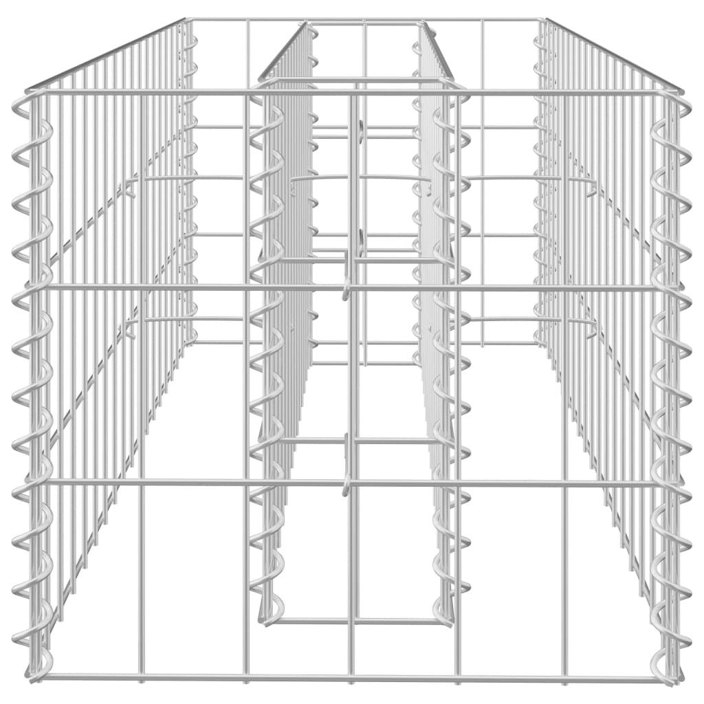 Jardinieră gabion, 90 x 30 x 30 cm, oțel galvanizat