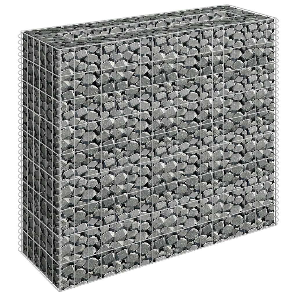 Jardinieră gabion, 90 x 30 x 90 cm, oțel galvanizat