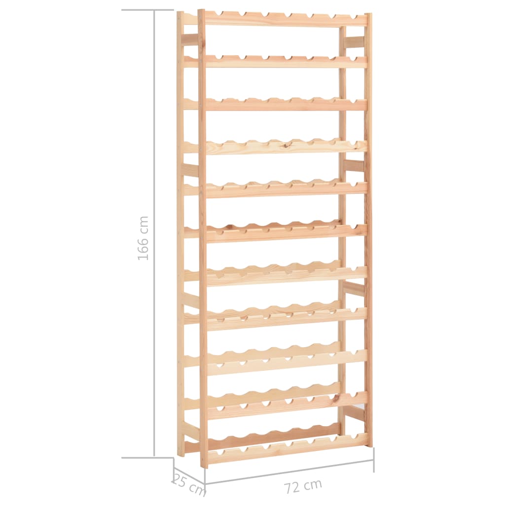 Suport pentru sticle de vin, 77 sticle, lemn de pin