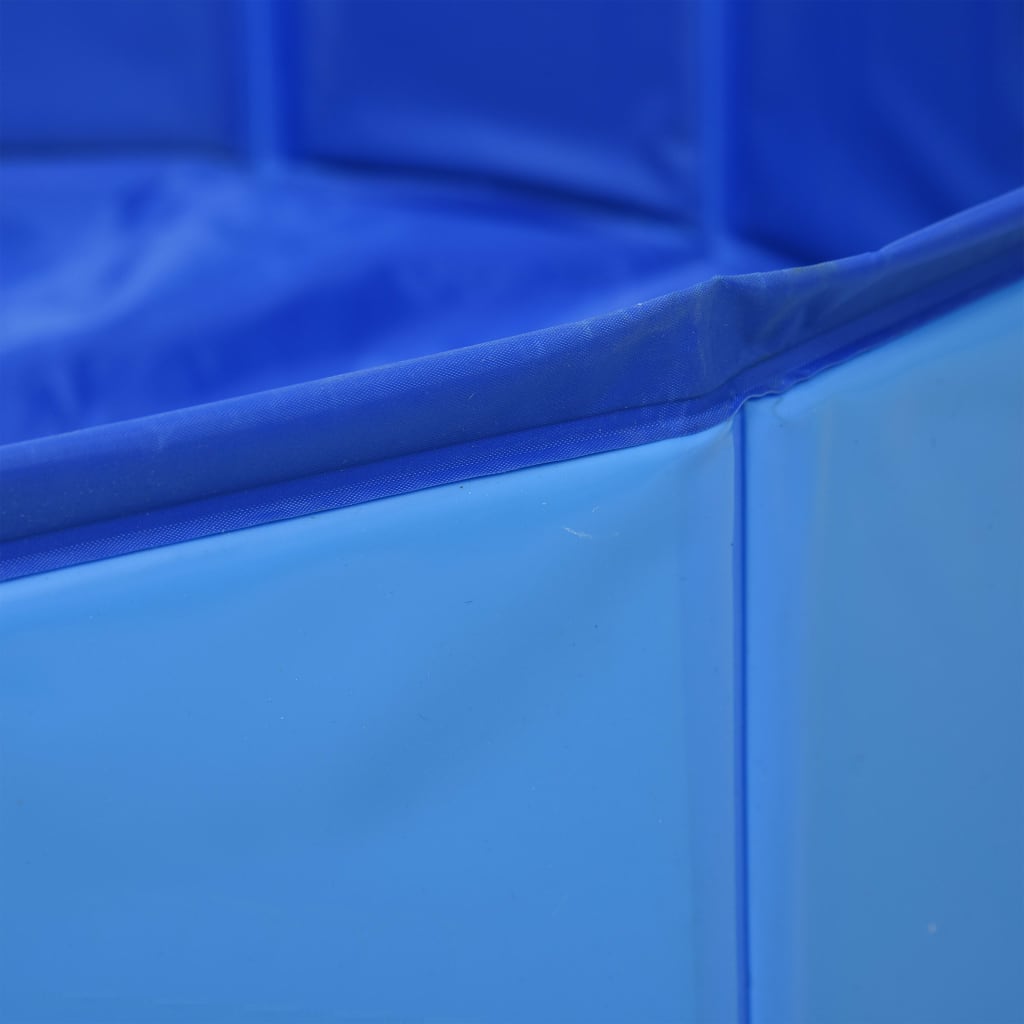 Piscină pentru câini pliabilă, albastru, 120 x 30 cm, PVC