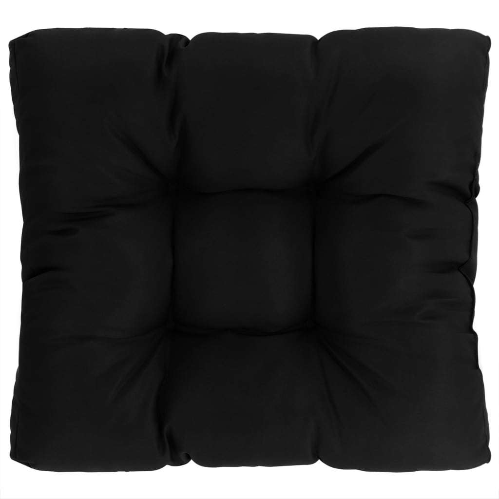 Pernă scaun de grădină, negru, 50 x 50 x 10 cm, material textil