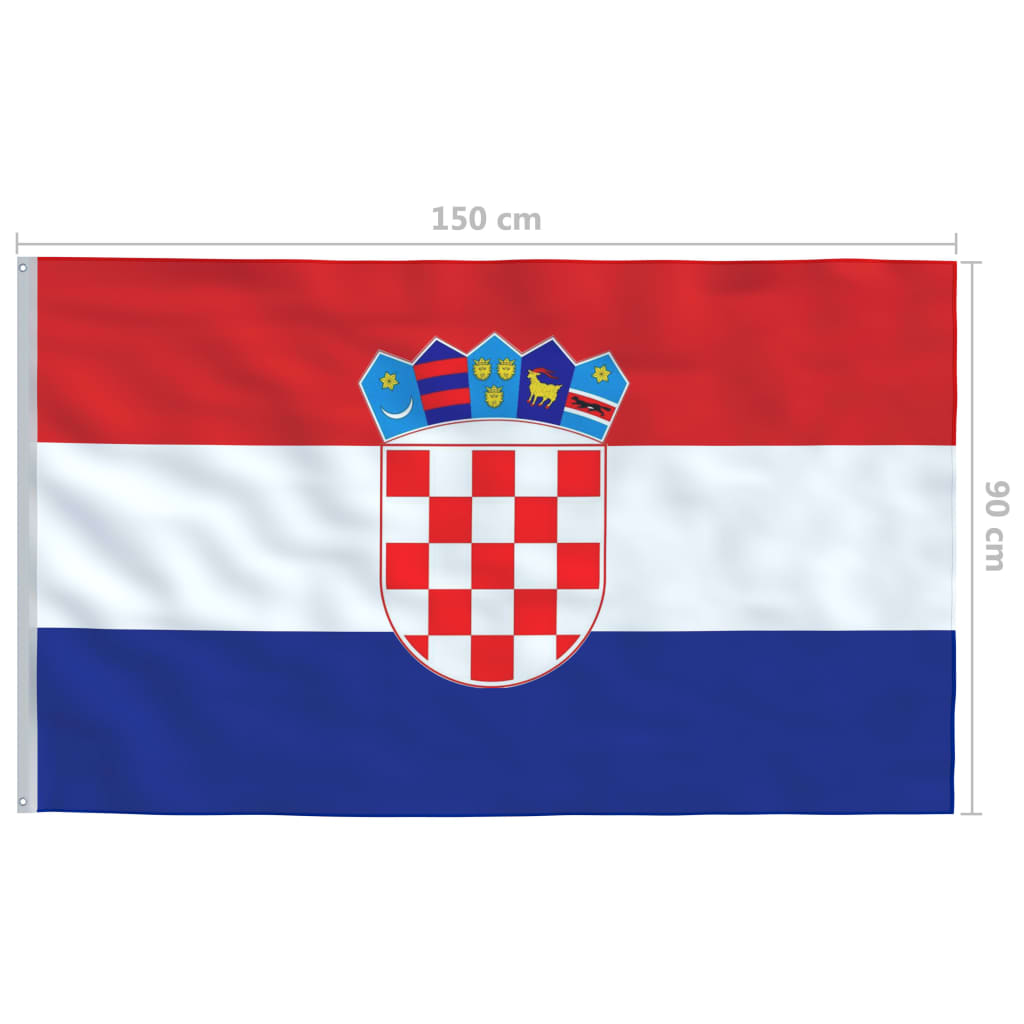 Steag Croația, 90 x 150 cm