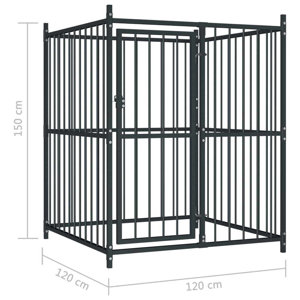 Padoc pentru câini de exterior, 120 x 120 x 150 cm