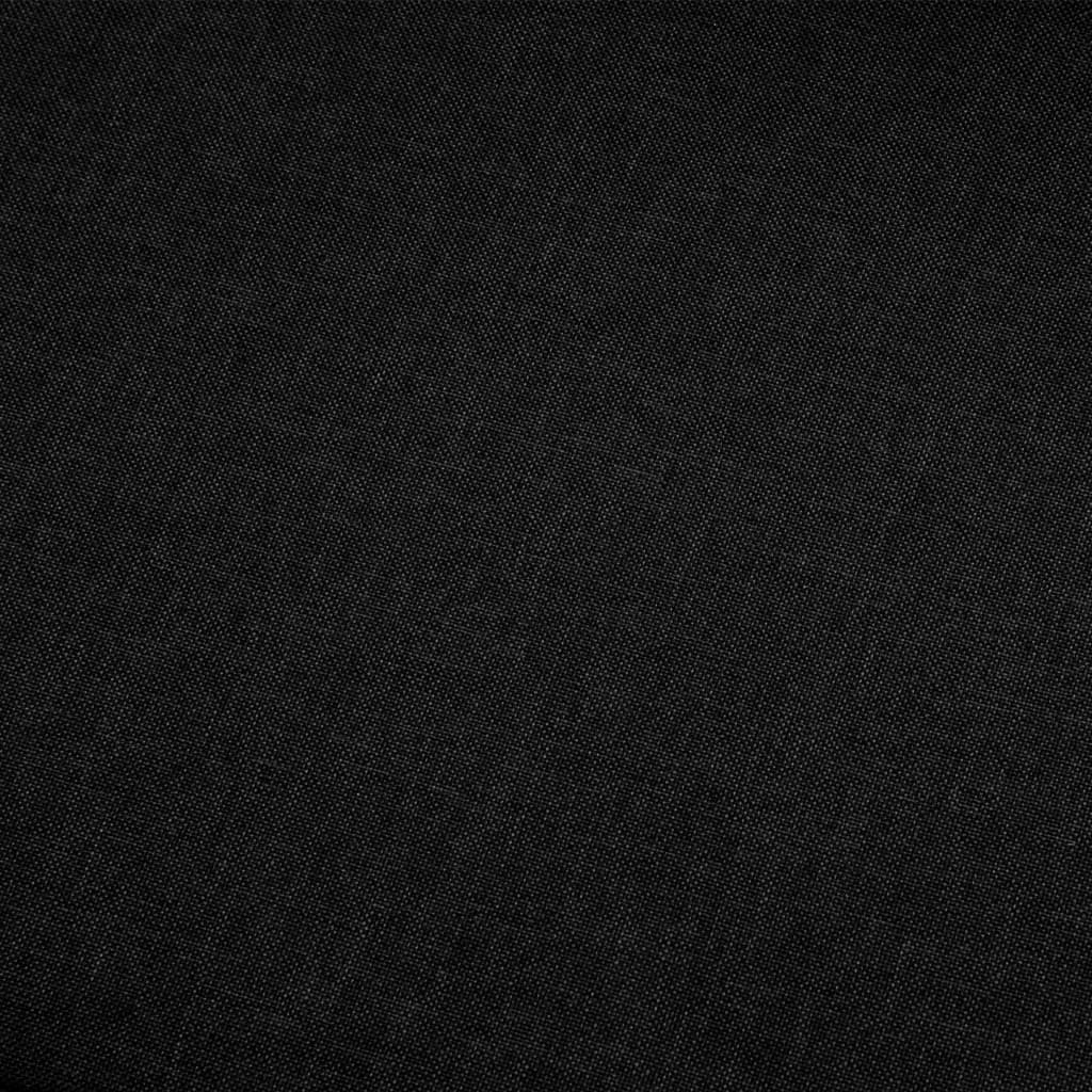 Canapea cu 3 locuri, negru, material textil