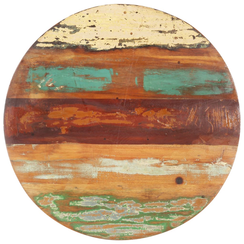 Blat de masă rotund, 40 cm, lemn masiv reciclat, 15-16 mm