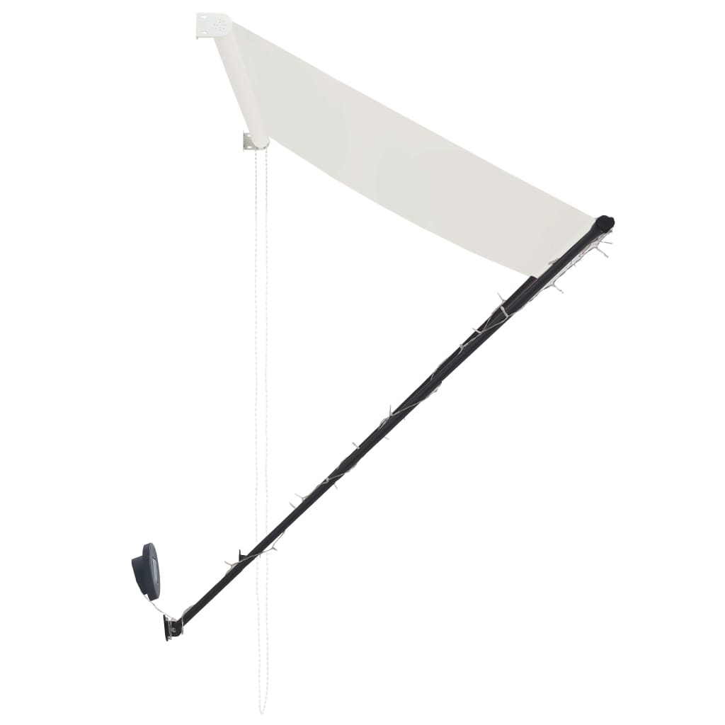 Copertină retractabilă cu LED, crem, 400 x 150 cm