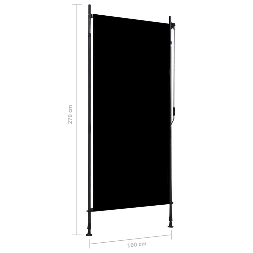 Jaluzea tip rulou de exterior, antracit, 100 x 270 cm