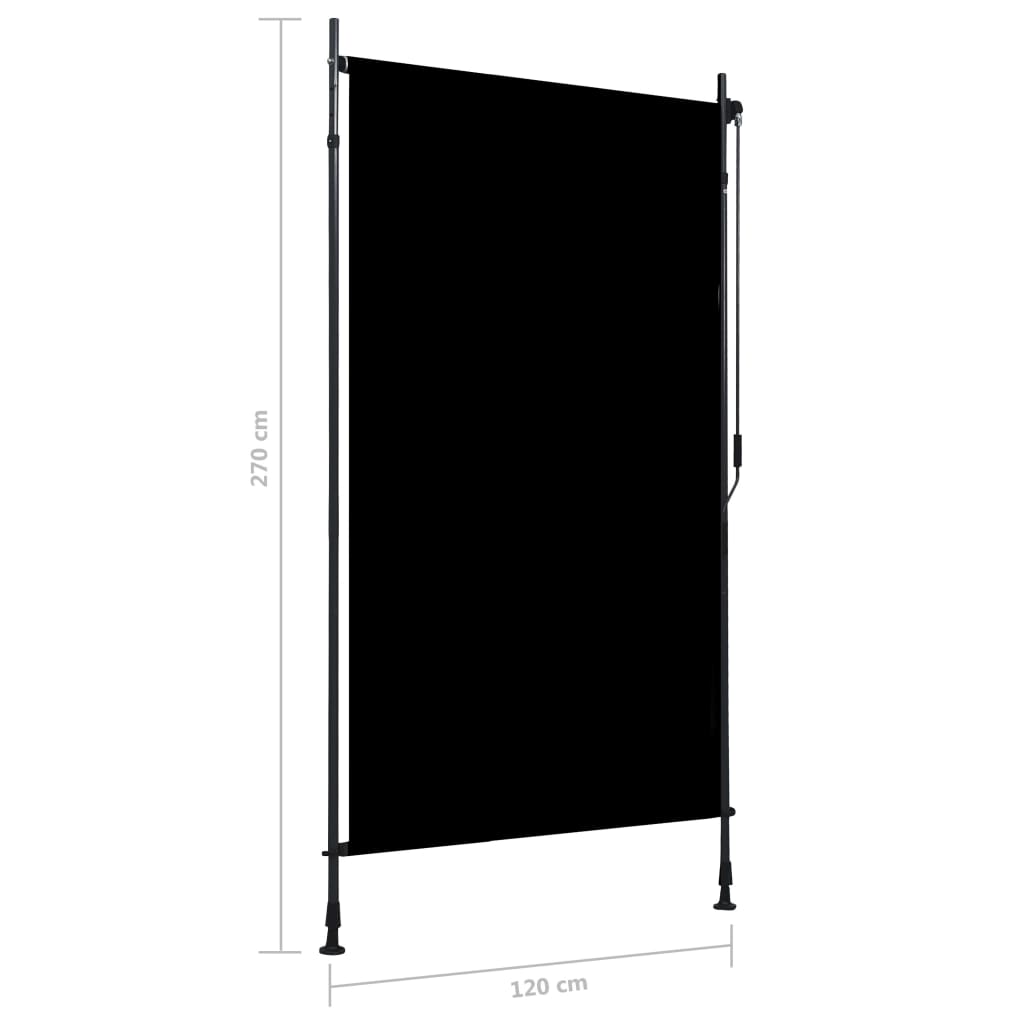 Jaluzea tip rulou de exterior, antracit, 120 x 270 cm