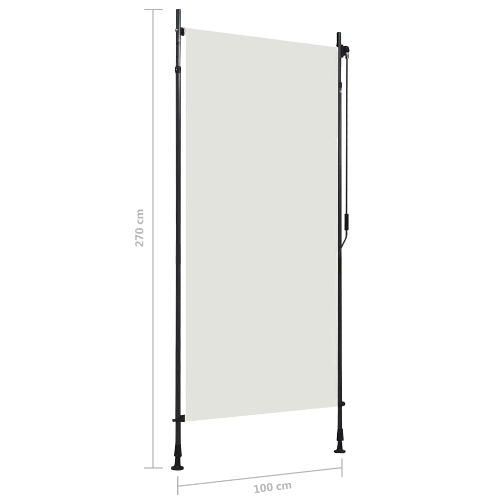 Jaluzea tip rulou de exterior, crem, 100 x 270 cm