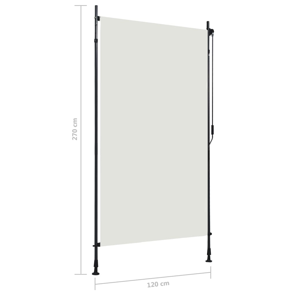 Jaluzea tip rulou de exterior, crem, 120 x 270 cm