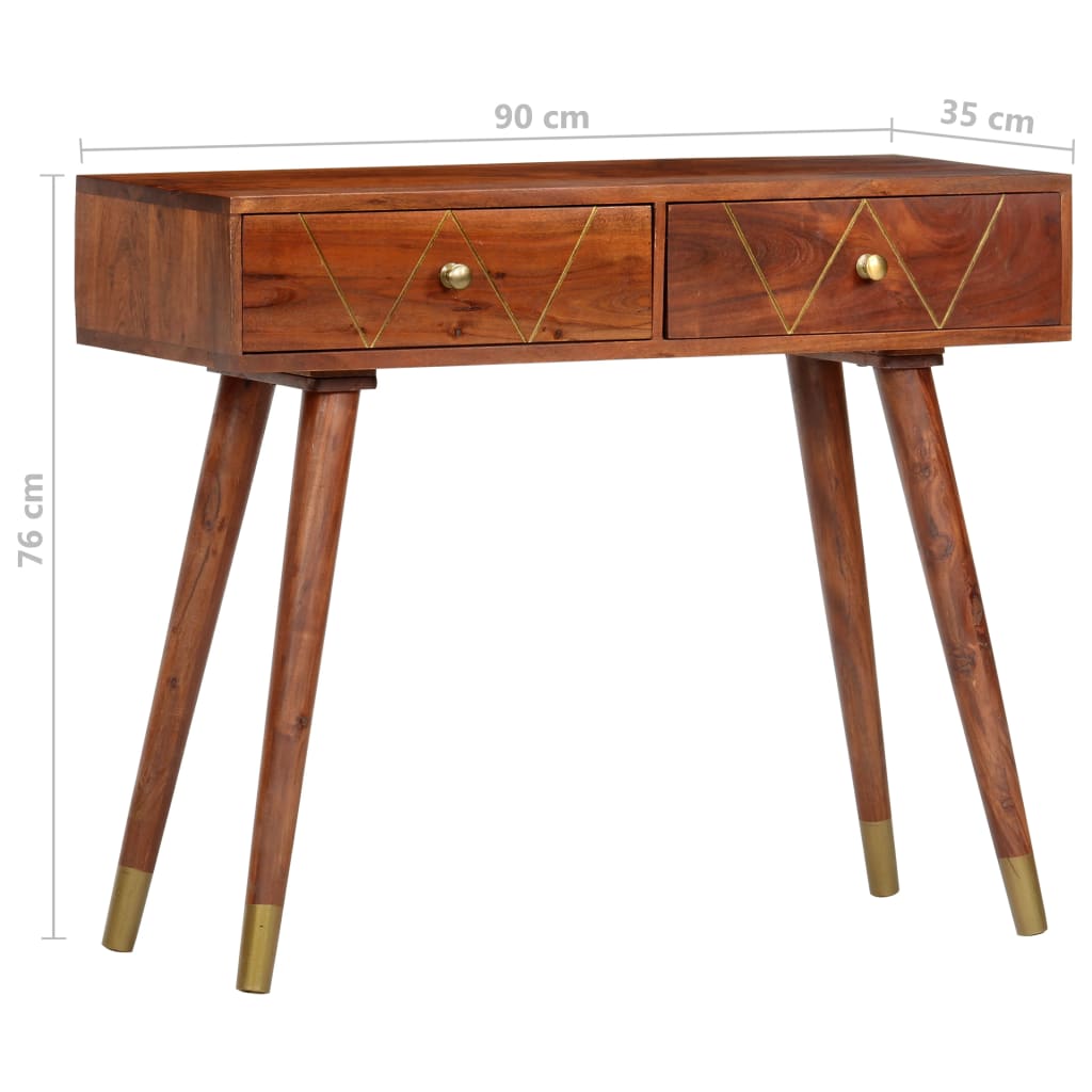 Masă consolă, 90 x 35 x 76 cm, lemn masiv de acacia