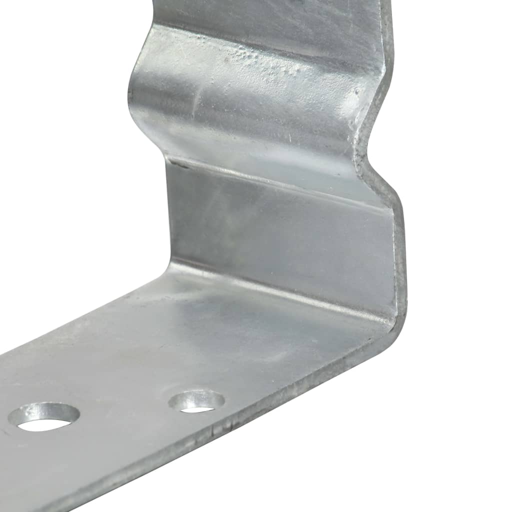 Ancore de gard, 6 buc., argintiu, 7x6x15 cm, oțel galvanizat