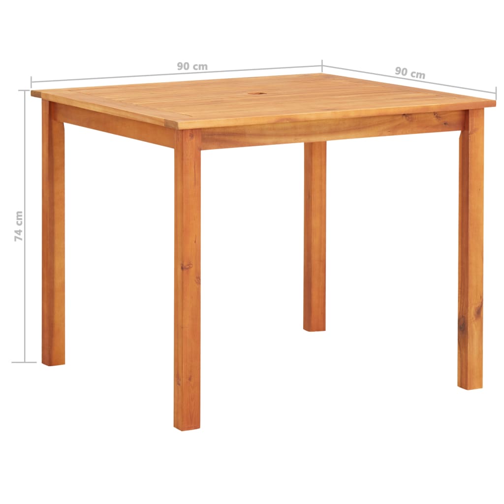 Set mobilier de exterior cu perne 3 piese, lemn masiv de acacia