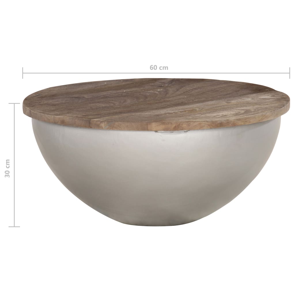 Măsuță de cafea în formă de bol Ø60 cm, lemn masiv mango