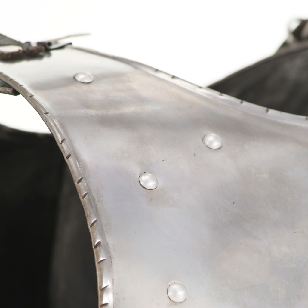 Replică armură cavaler medieval jocuri cu roluri argintiu oțel