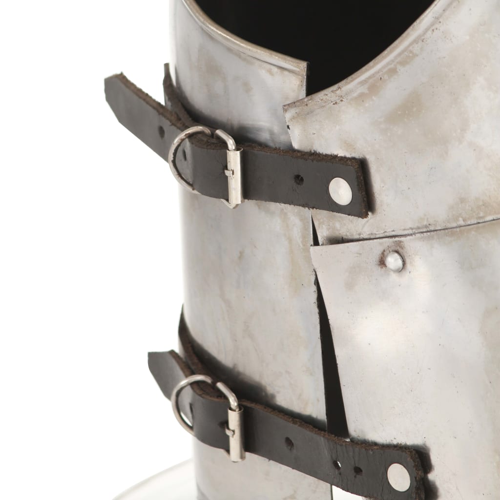 Replică armură cavaler medieval, jocuri roluri, argintiu, oțel
