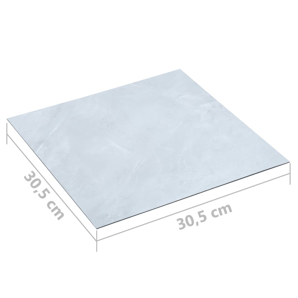 Plăci de pardoseală autoadezive, alb marmură, 5,11 m² PVC