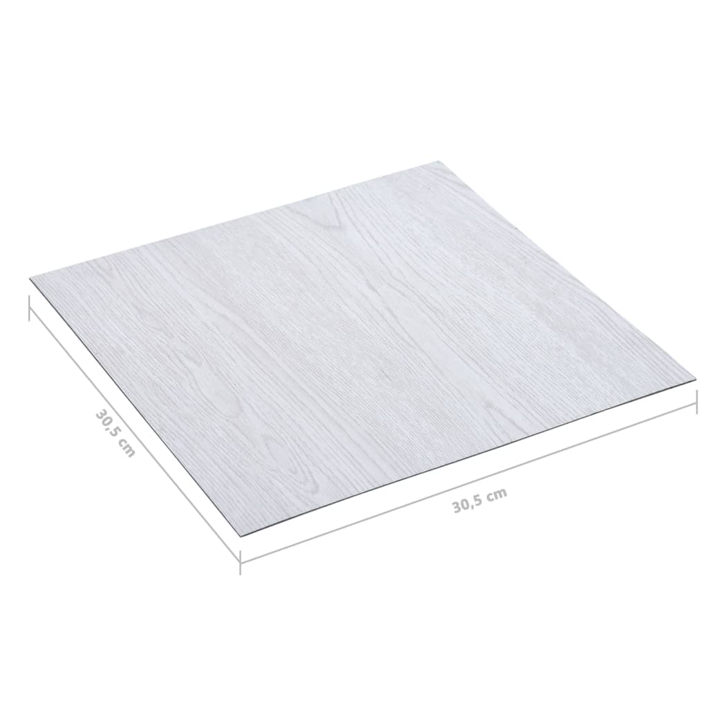 Plăci de pardoseală autoadezive, alb, 5,11 m² PVC