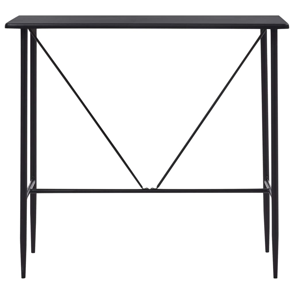 Set mobilier de bar, 5 piese, negru, plastic