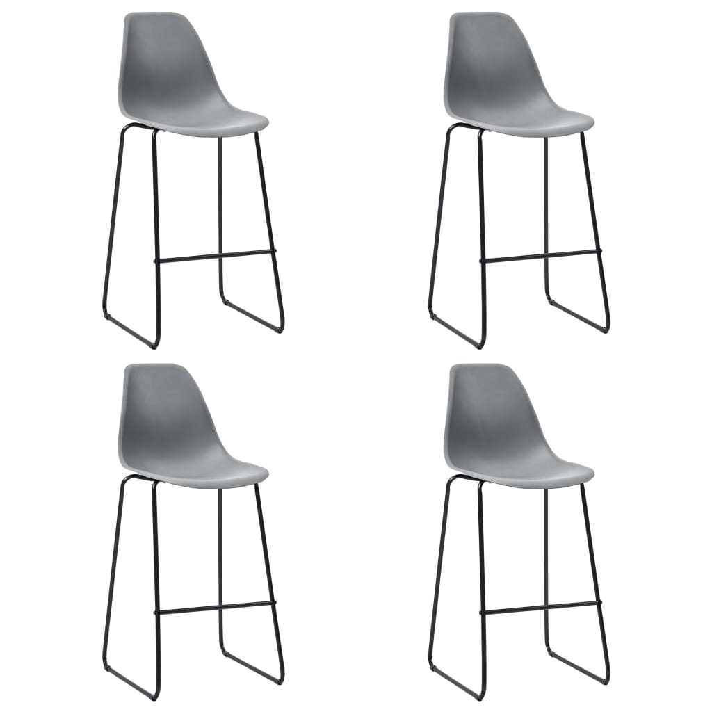 Set mobilier de bar, 5 piese, gri, plastic