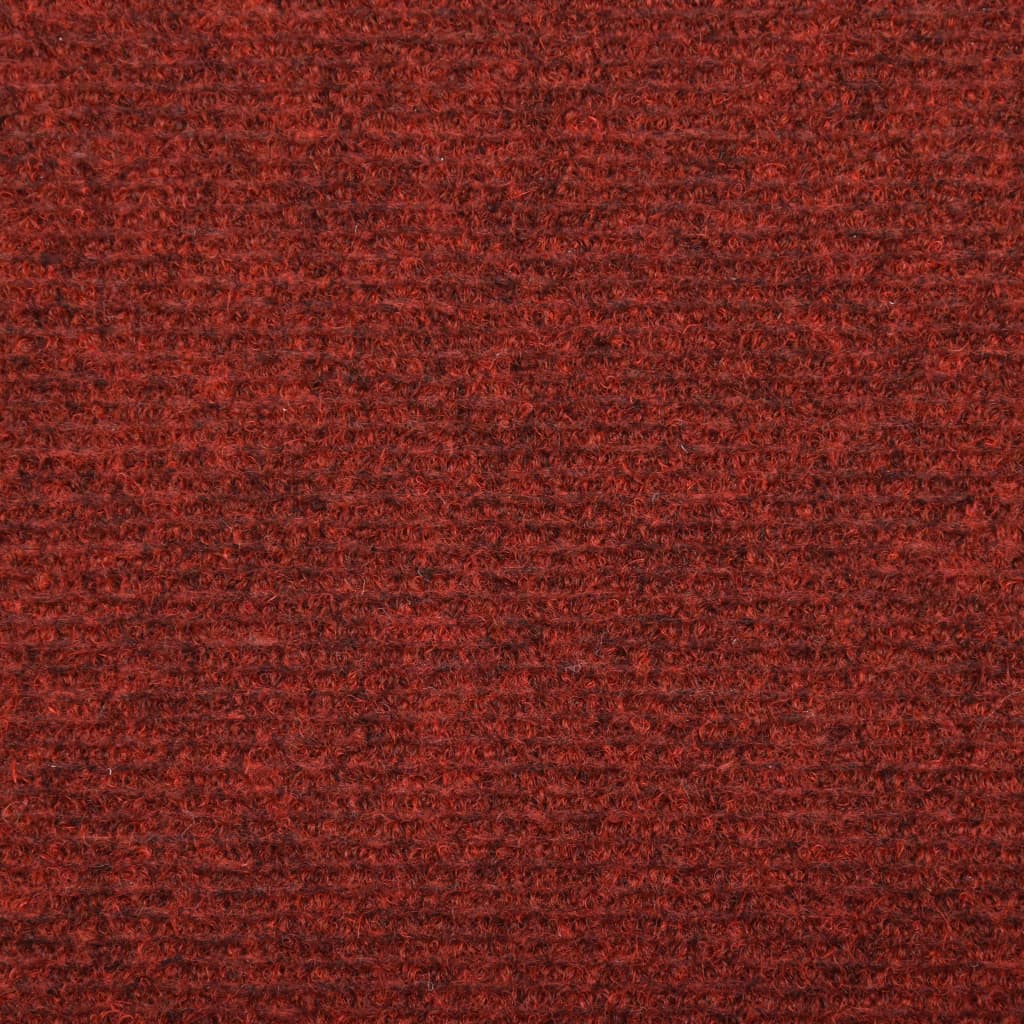 Covorașe de scări cusătură punch, 15 buc., roșu, 65 x 25 cm
