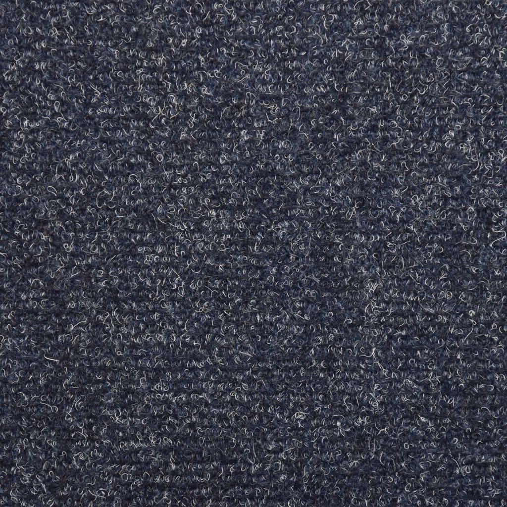 Covorașe de scări cusătură punch, 15 buc., albastru, 65 x 25 cm