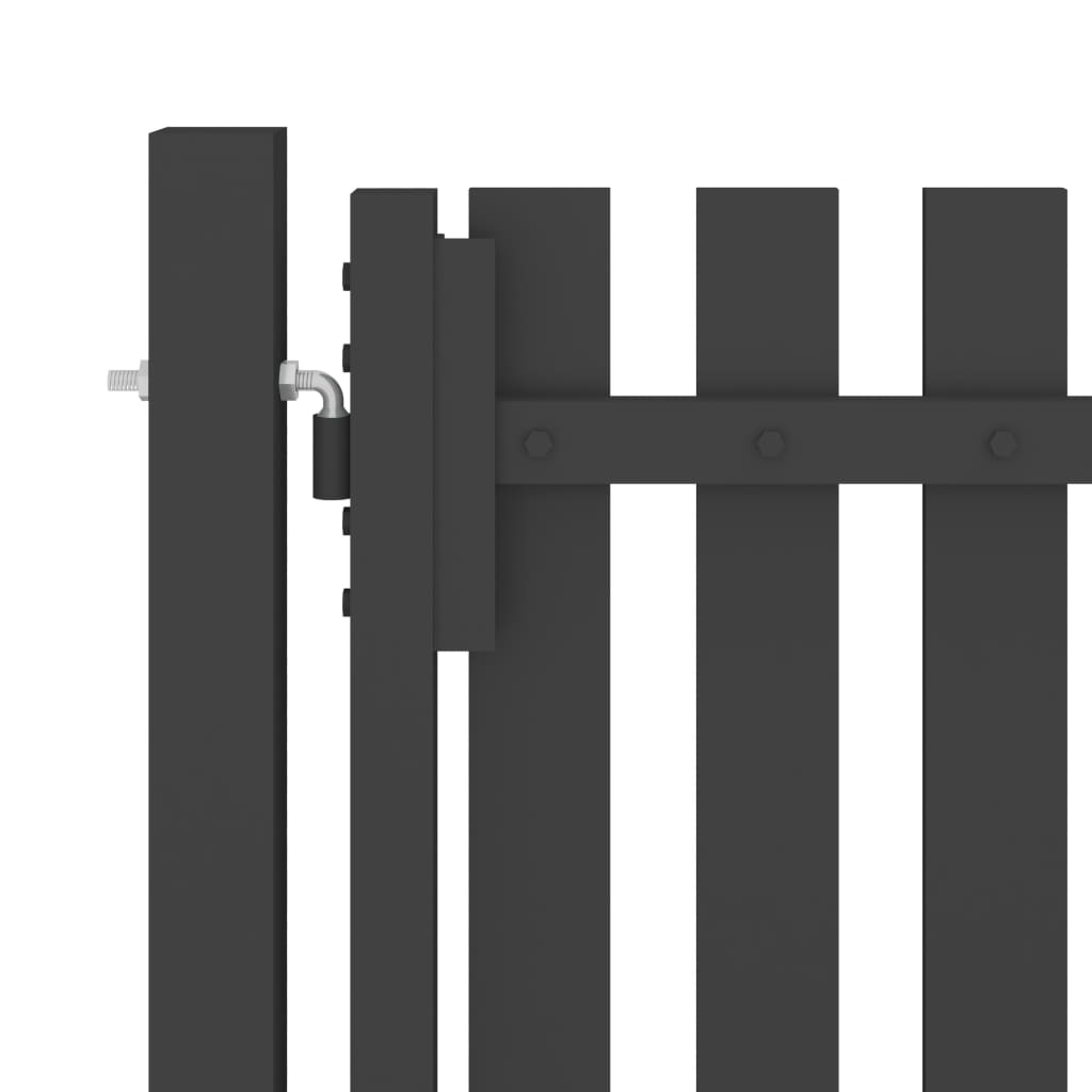 Poartă de gard grădină, antracit, 1 x 1,25 m, oțel